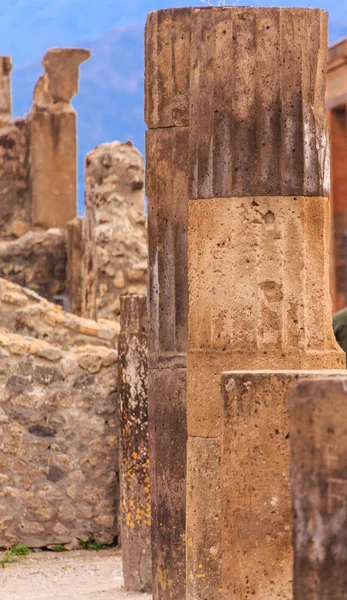 Detalles de Columnas en Pompeya — Foto de Stock