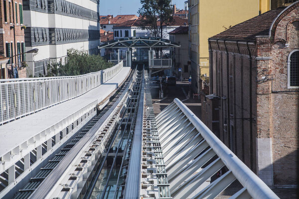 Tracks on the Monotrail People Mover System in Venice