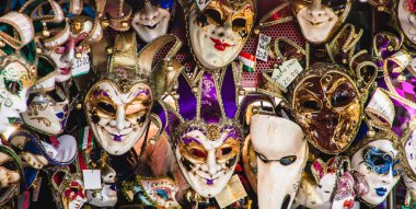 Duvar Venedik Karnavalı maskeler