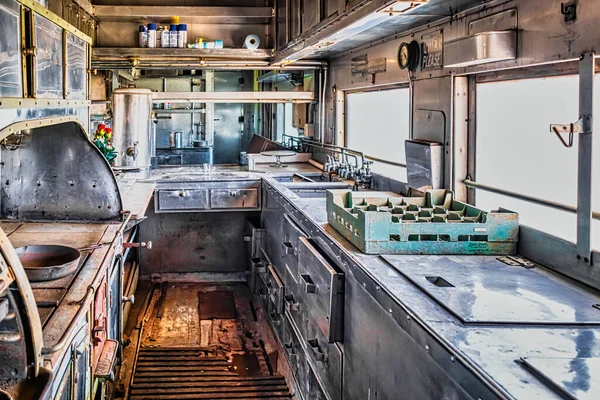 Antique Train Kitchen — Stock Photo, Image