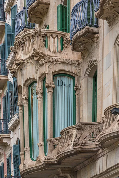 Dior fenster in barcelona — Stockfoto