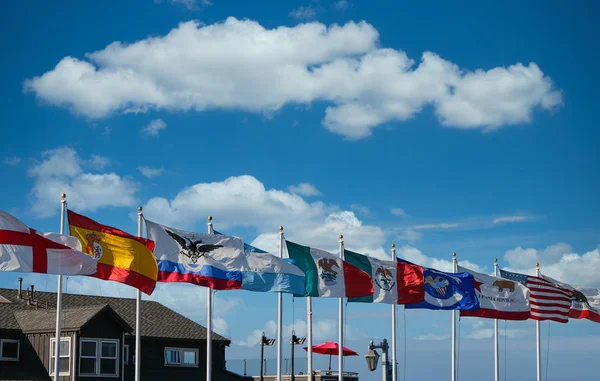 Row of International Flags — Stock Photo, Image