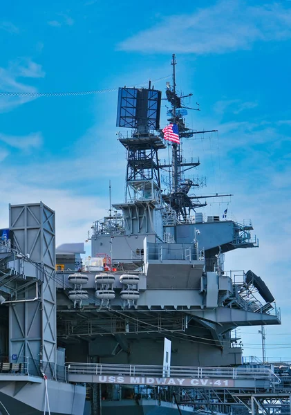 Mast van de Uss Midway — Stockfoto