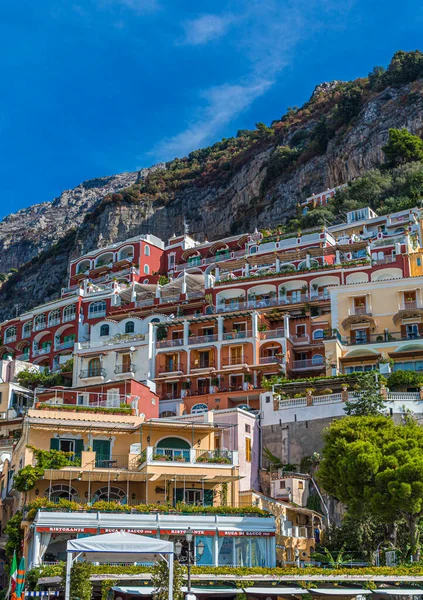 Resorts up Positano Hill — Stock Photo, Image