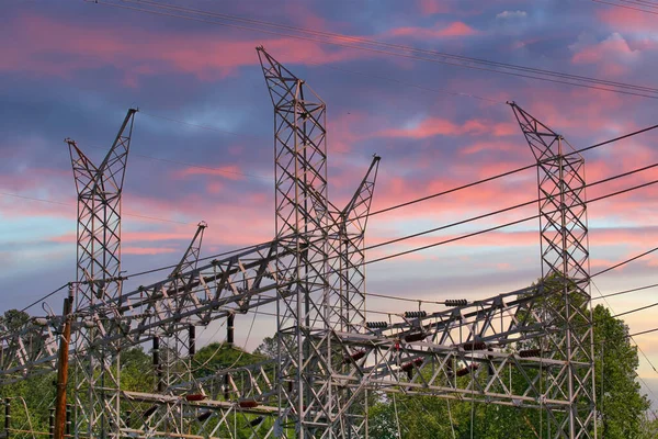 Power Station at Dawn — Stock Photo, Image