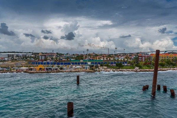 Côte de Curaçao le jour des tempêtes — Photo