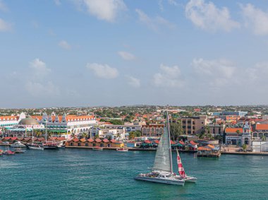 Catamaran in Aruba Harbor