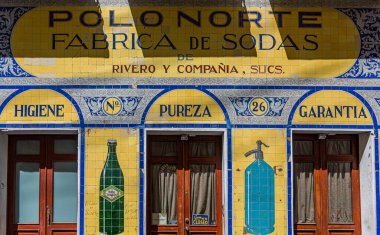 Facade of Soda Company in San Juan clipart