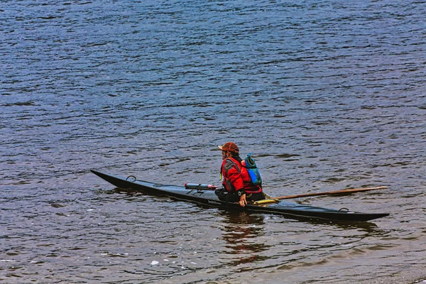Kayak par temps froid — Photo