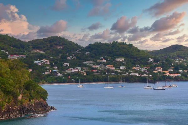 Sailboats in Harbor of St Kitts — Stock Photo, Image