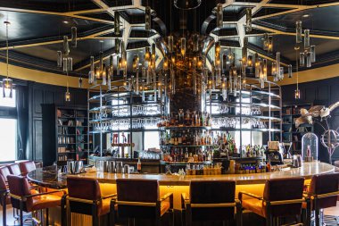 Lüks bir Quebec City Oteli 'nde bir bar.