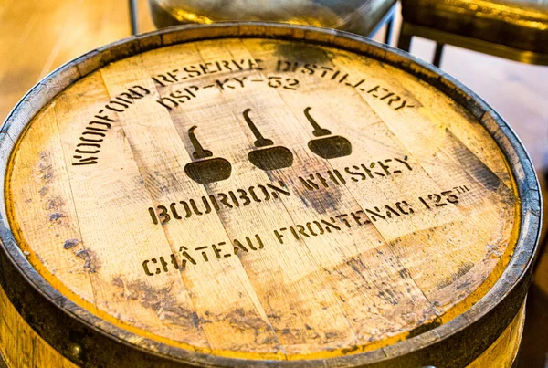 Whiskey Barrel from Chateau Frontenac — Stock Photo, Image