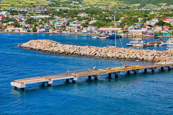 Arbeiten an neuem Dock in St. Kitts — Stockfoto