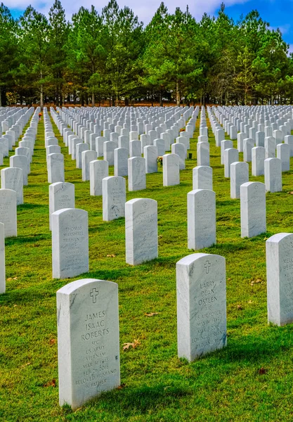 Tumbas en el cementerio de veteranos —  Fotos de Stock