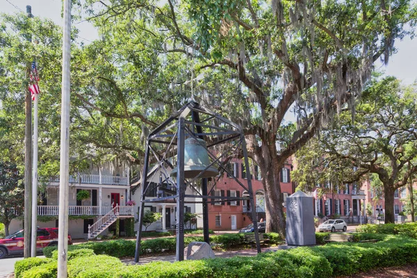 Monumen pemadam kebakaran di Savannah — Stok Foto