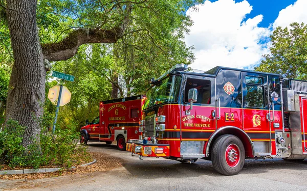 Brand en redding in Glynn County — Stockfoto