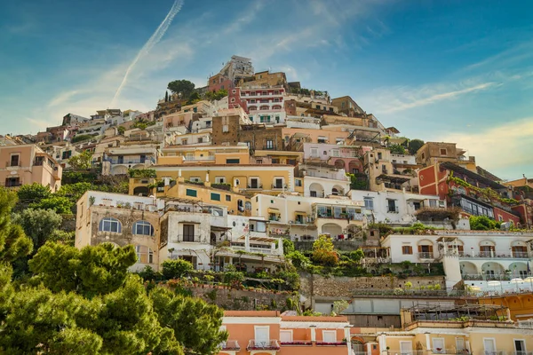 Positano Hill Covered in Homes — Stock Photo, Image