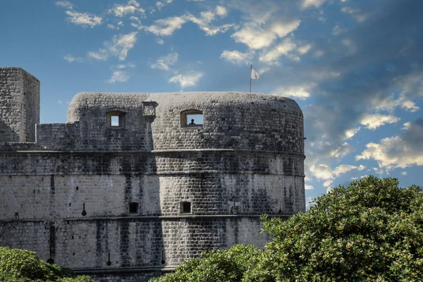 Stěny kolem Dubrovníku časně ráno — Stock fotografie