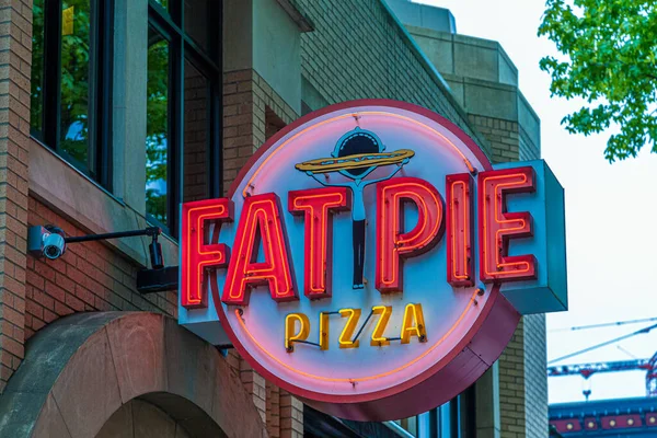 Fat Pie Pizza signe — Photo