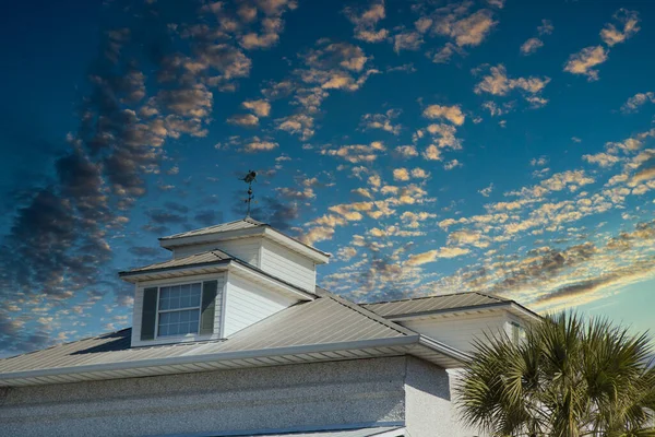 Dormer and Weather Vane on Tin Roof — Stock Photo, Image