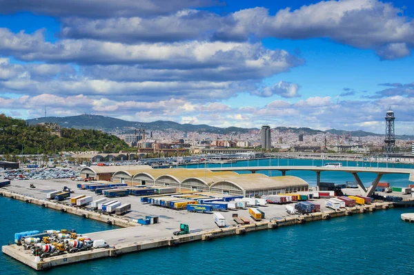 Scheepshaven van Barcelona — Stockfoto