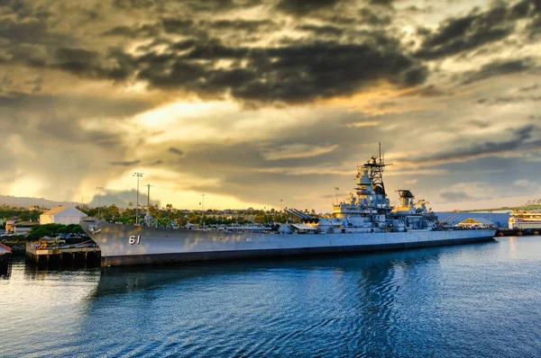 Броненосец USS Iowa — стоковое фото