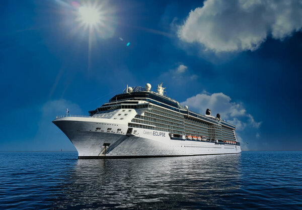 Celebrity Eclipse on Blue