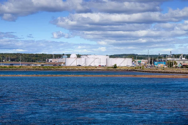 Petroleum Tanks on Shore — Stock Photo, Image