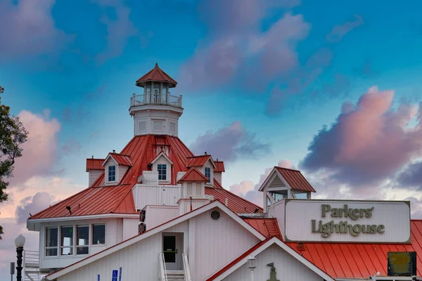 Leuchtturm auf Parkers Leuchtturm in der Dämmerung — Stockfoto