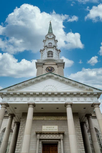 Biały Kościół Prezbiteriański — Zdjęcie stockowe