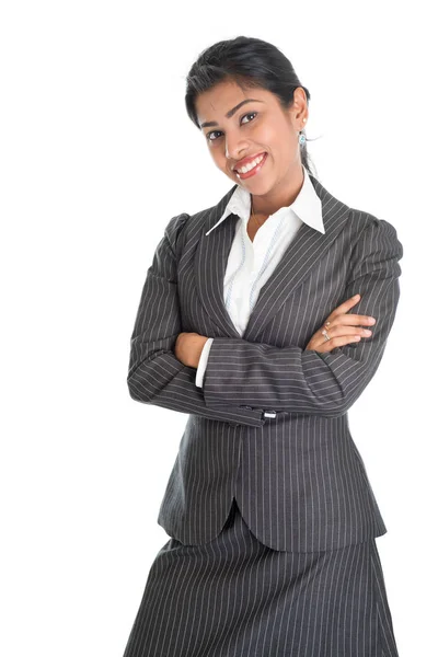 Zwarte zakenvrouw glimlachen — Stockfoto
