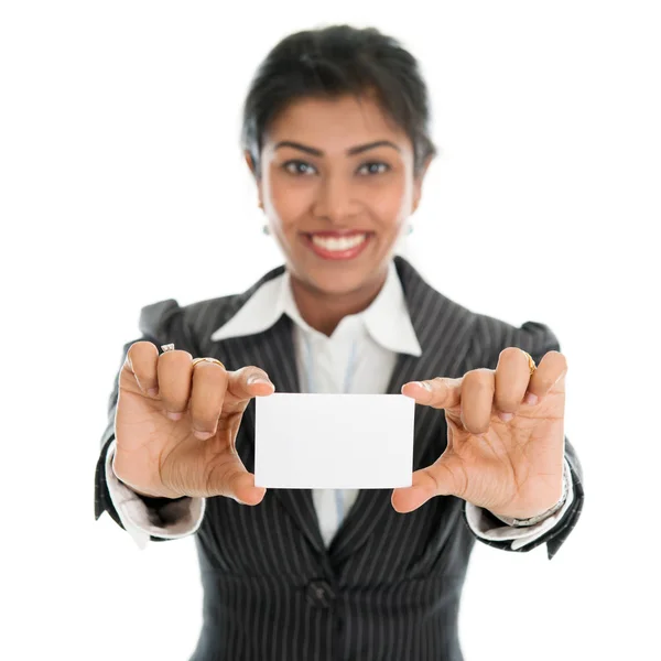 Showing business card — Stock Photo, Image