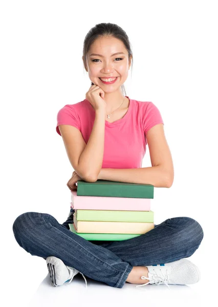 Asiático estudante menina da faculdade — Fotografia de Stock