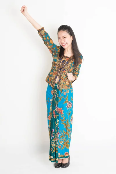 Southeast Asian girl celebrating success — Stock Photo, Image