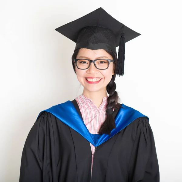 University student in graduation gown — Stock Photo, Image