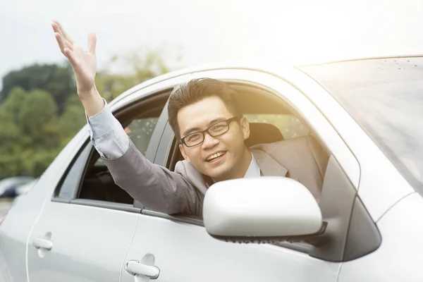 Oförskämd driver svärande — Stockfoto