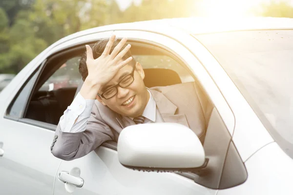 Fahrer im Stau — Stockfoto