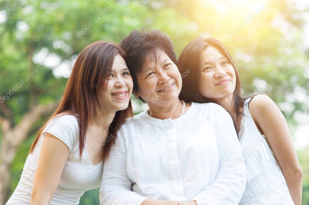 Mother and daughter portrait