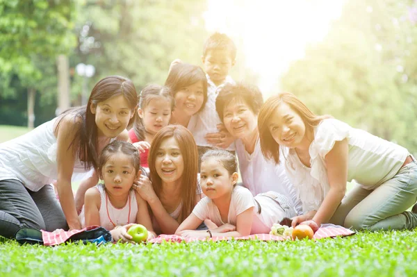 Asia multi generaciones familia retrato — Foto de Stock