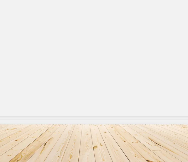 Dřevěné podlahy s zdi — Stock fotografie