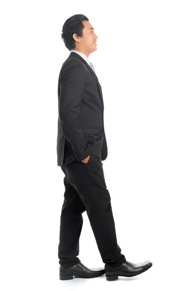 Side view Asian male walking — Stock Photo, Image