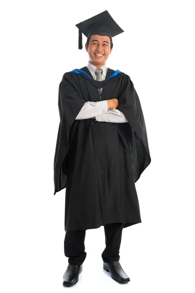 Full length university student graduation — Stock Photo, Image