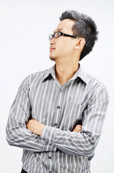 Asian businessman looking side — Stock Photo, Image