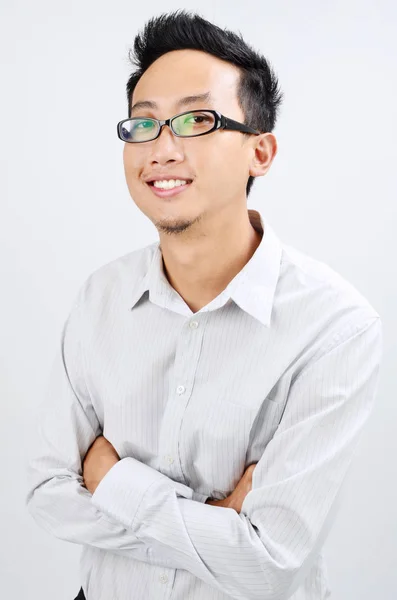 Portret van Aziatische kantoor boy — Stockfoto