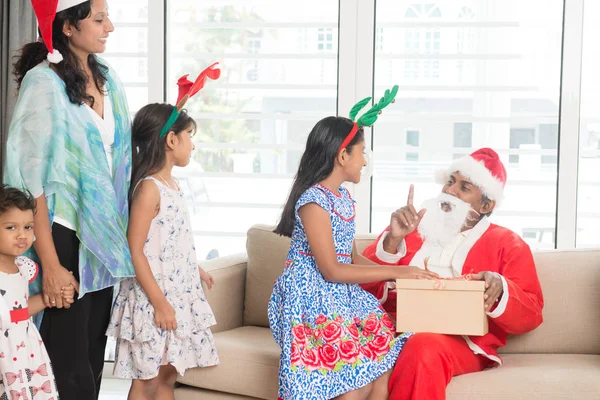 Indian family celebrating Christmas day — Stock Photo, Image