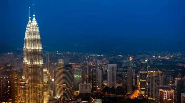 Vista aérea Kuala Lumpur skyline da cidade — Fotografia de Stock