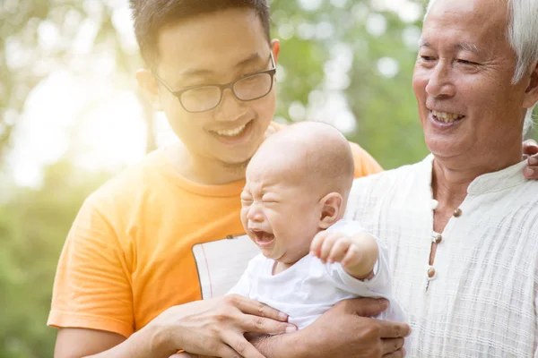 Grandfather, father and grandson. — Stock Photo, Image