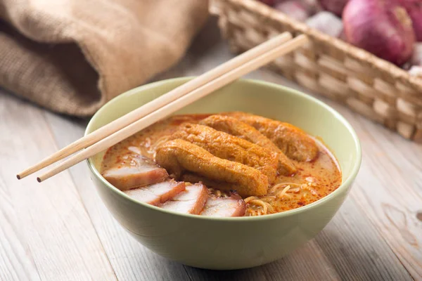 Laksa Noodles Asya mutfağının köri — Stok fotoğraf