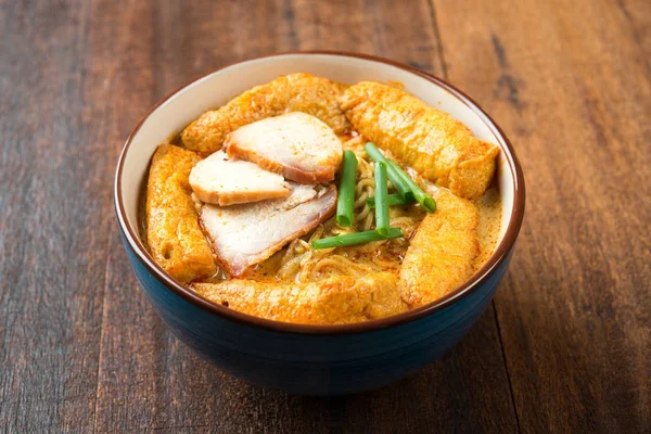 Hot Curry Laksa macarrão comida asiática — Fotografia de Stock