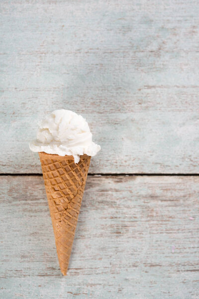 Milk ice cream cone 